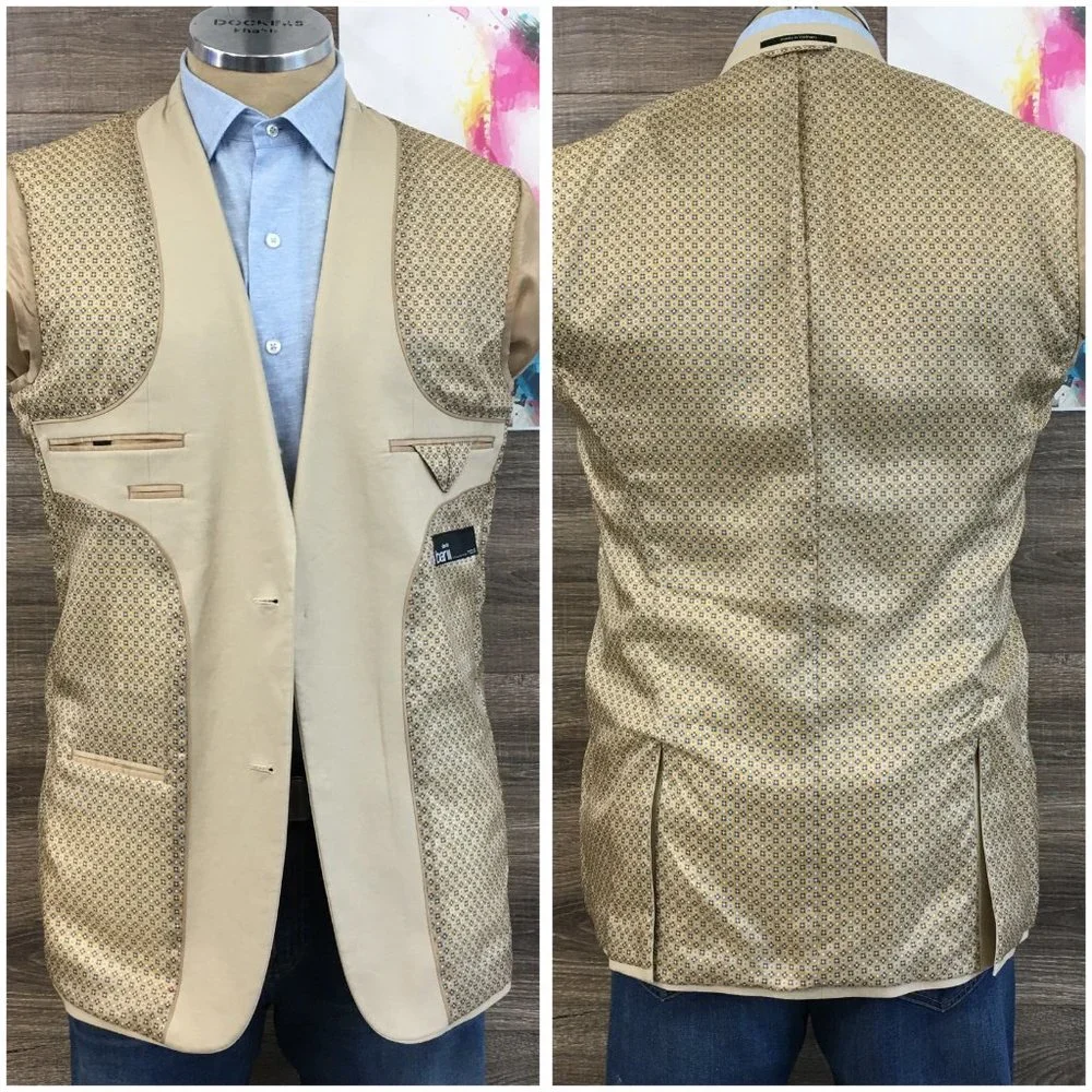 Bar III Mens Blazer Sport Coat Two Button Casual Jacket Size 40L Cotton Suits‎